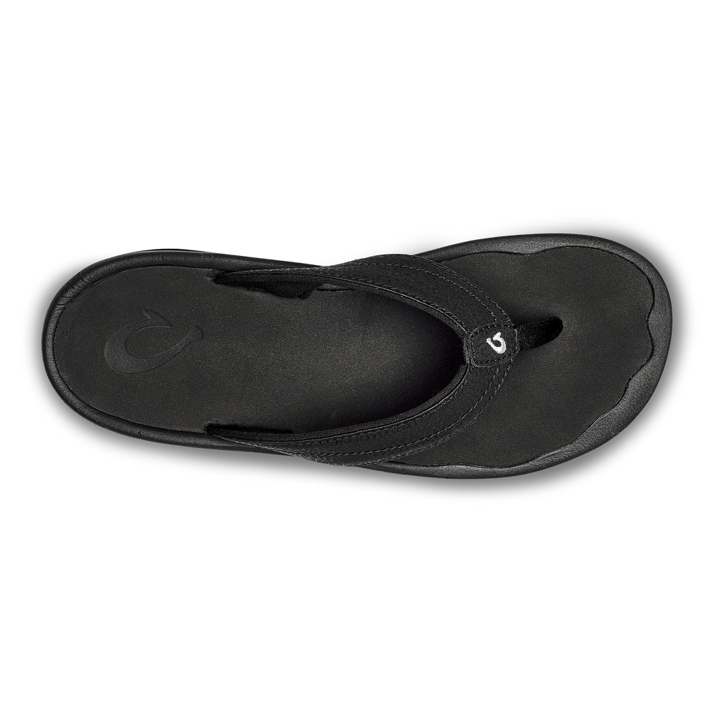 OluKai Ohana Black Dames Strand Slippers OluKai Europa